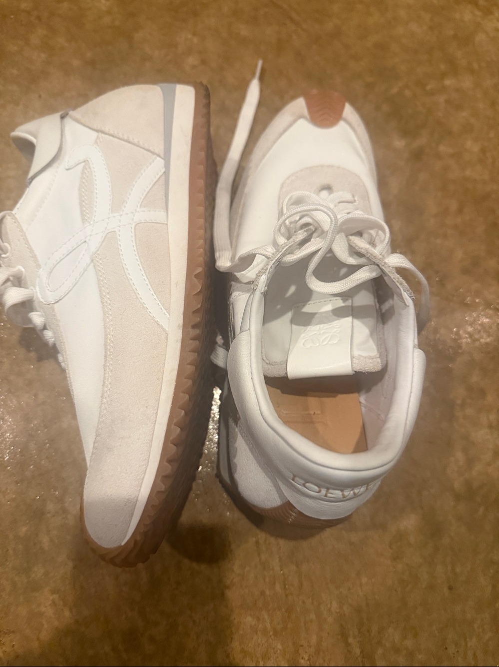 Loewe White Sneakers with Gum Toe Accent - Picture 7 of 7